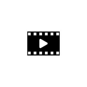 simple movie and video icon vector