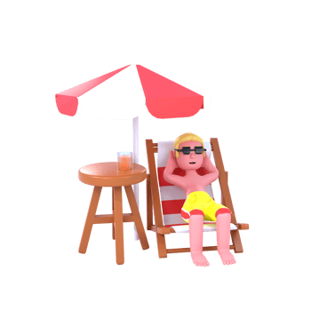 3d character people summer vacation png
