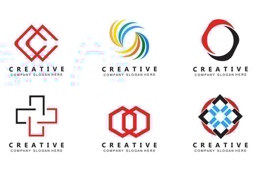 Work Team Logo Design, Company Brand Illustration vector