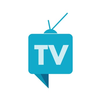 TV logo design flat icon vector