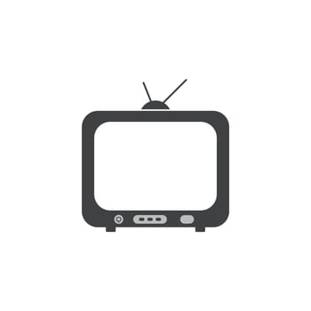 TV logo design flat icon vector