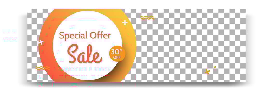 Abstract gradient modern geometric banner template design in yellow, orange, white color. Suitable for advertising and promotion in social media post, blog, web, cover, header. vector