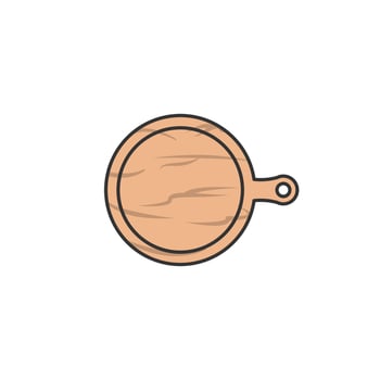 Cutting board  icon with cartoon style vector