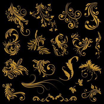 Floral Design Borders Corners Vector