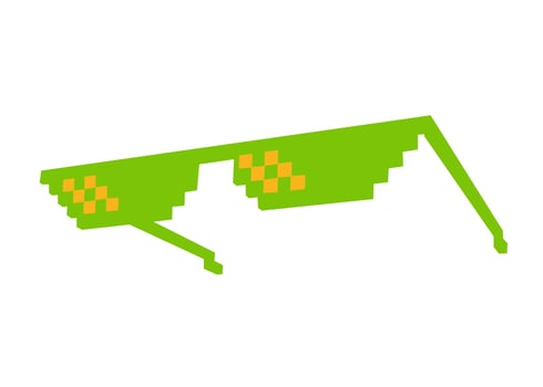 vector design, illustration, icon or symbol of slang glasses shape