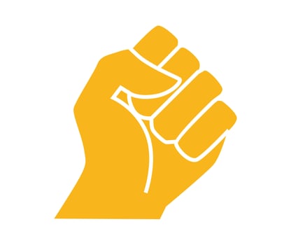 vector design, illustration, icon or symbol of fist shape