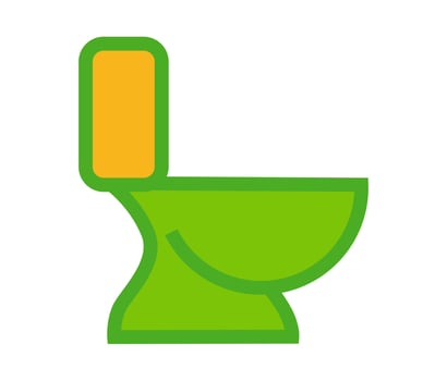 vector design, illustration, icon or symbol of a toilet seat shape