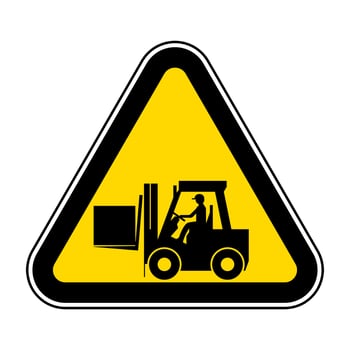 Forklift truck sign,Hazard warning forklift vector