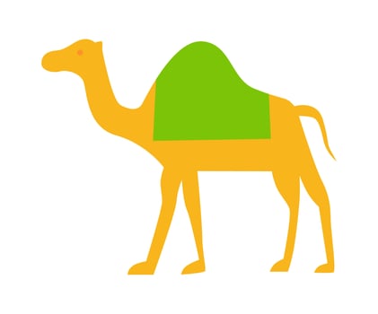 vector design, illustration, icon or symbol of camel animal shape