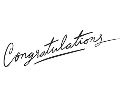 Congratulation quote font calligraphy hand written symbol decoration ornament winner school academic  class off graduation success ceremony certificate celebration festival party promotion sale vector