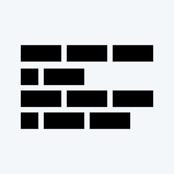 Icon Brickwork. suitable for building symbol. glyph style. simple design editable. design template vector. simple illustration vector