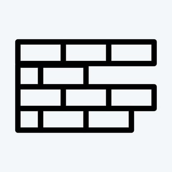 Icon Brickwork. suitable for building symbol. line style. simple design editable. design template vector. simple illustration vector