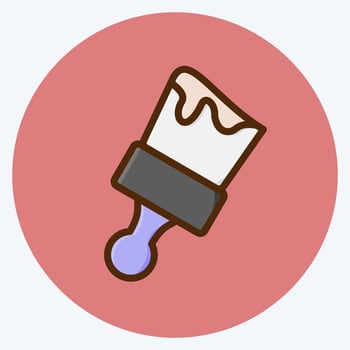 Icon Paint Brush. suitable for building symbol. flat style. simple design editable. design template vector. simple illustration vector