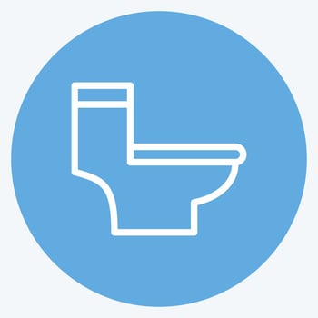 Icon Toilet. suitable for building symbol. blue eyes style. simple design editable. design template vector. simple illustration vector