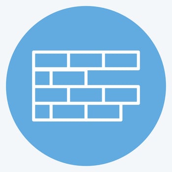 Icon Brickwork. suitable for building symbol. blue eyes style. simple design editable. design template vector. simple illustration vector
