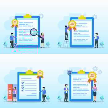 Planning Schedule concept, People filling out the schedule on a giant calendar, work planning, work in progress. Flat vector template style Suitable for Web Landing Pages.