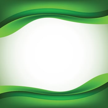 Abstract green business wave background vector