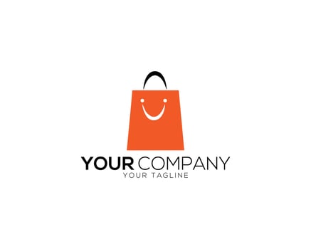 Shopping bag logo icon concept template design. vector