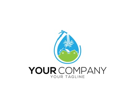 Cleaning service logo design vector template.