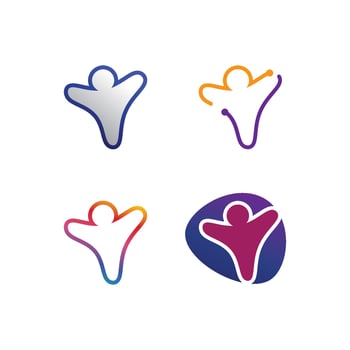 people Community,care group network and social icon design template vector