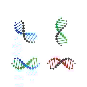 DNA icons. DNA logos. DNA Symbol. DNA vector illustration.