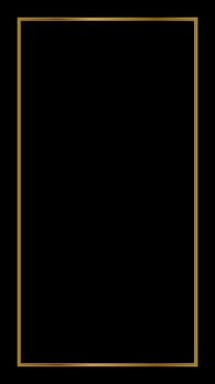 Rectangular Golden Frame Story on The Black Background vector