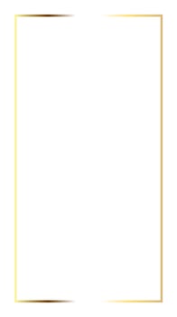 Rectangular Golden Frame Story on The White Background vector