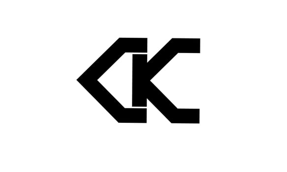 ck kc c k initial letter logo vector