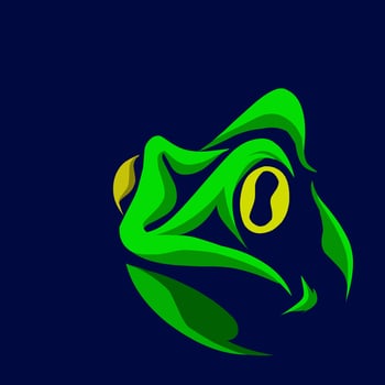 Lizard head line pop art potrait logo colorful design with dark background. Abstract vector illustration. Isolated black background for t-shirt, poster, clothing, merch, apparel, badge design