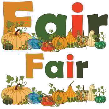 Background for the fair. Illustration of pumpkin varieties for the preparatory period for the celebration of Halloween and Thanksgiving Day. vector