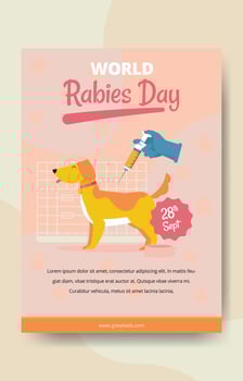 Poster of Rabies Day with Dog Vaccination vector