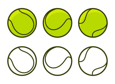 Tennis ball vector design illustration isolated on white background