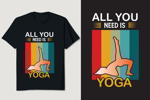 Yoga T-shirt Design vector