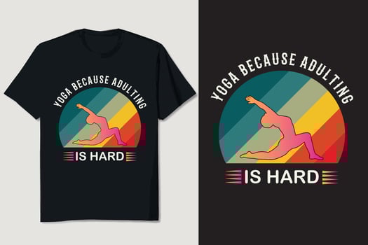 Yoga T-shirt Design vector