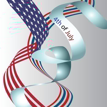 Independence Day fourth of July Vector illustration design concept for celebration shopping discount
