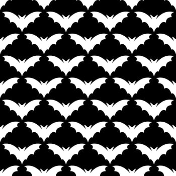 Bat seamless pattern. Bat - vector logo, flat illustration isolate. Chiroptera, mammal flying. Halloween design element