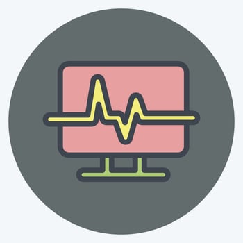 Icon Diagnostic. suitable for education symbol. color mate style. simple design editable. design template vector. simple illustration vector