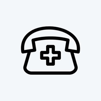 Icon Calling. suitable for education symbol. line style. simple design editable. design template vector. simple illustration vector