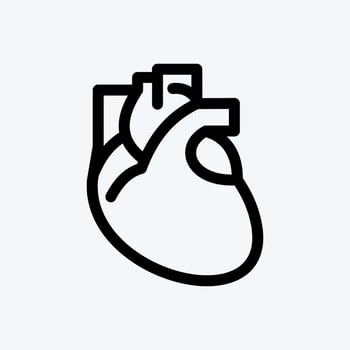 Icon Heart. suitable for education symbol. line style. simple design editable. design template vector. simple illustration vector