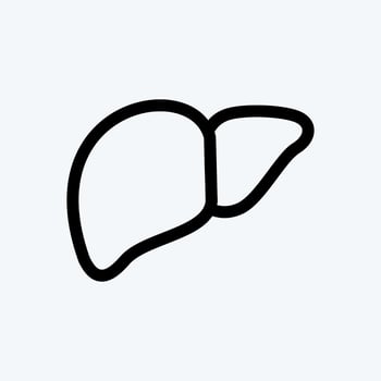 Icon Liver. suitable for education symbol. line style. simple design editable. design template vector. simple illustration vector