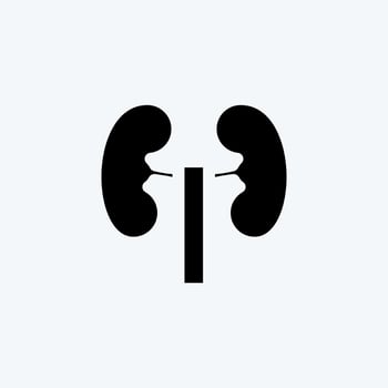 Icon Kidney. suitable for education symbol. glyph style. simple design editable. design template vector. simple illustration vector