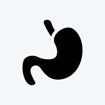 Icon Stomach. suitable for education symbol. glyph style. simple design editable. design template vector. simple illustration vector