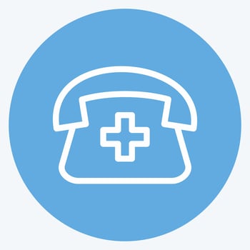 Icon Calling. suitable for education symbol. blue eyes style. simple design editable. design template vector. simple illustration vector