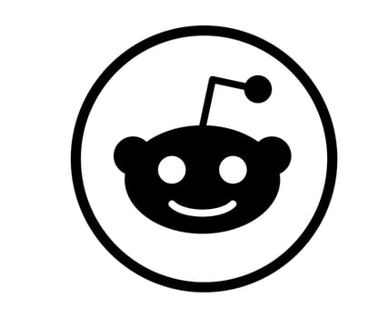 Reddit social media icon Logo Abstract Symbol Vector illustration