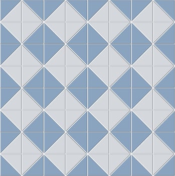 Abstract seamless pattern of blue white ceramic floor tiles.Design geometric mosaic texture for the decoration of the bathroom room, vector illustration