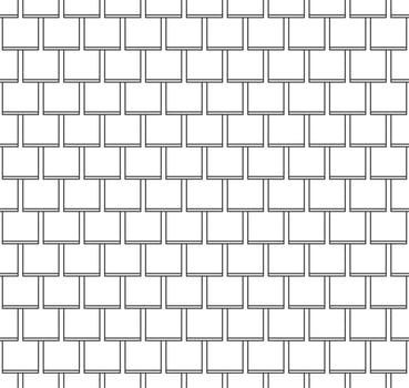 Abstract seamless pattern, black and white tile roof. Design geometric texture for print. Linear style, vector illustration