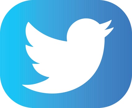 Twitter social media icon Abstract Logo Design Vector illustration