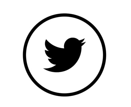 Twitter social media icon Logo Abstract Symbol Vector illustration