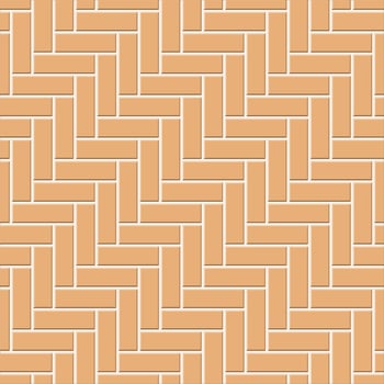 Abstract seamless rectangle pattern. Top view of orange cobblestone street pavement. Design geometric mosaic texture for the decoration of the bathroom, vector illustration