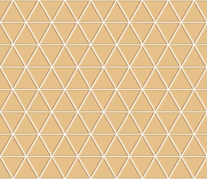 Abstract seamless triangle pattern. Light orange ceramic floor tiles. Design geometric mosaic texture for the decoration of the kitchen room, vector illustration